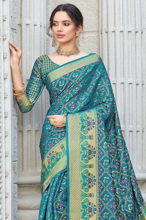 Patola Saree Sea Green Patola Saree saree online