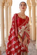 beige patola saree