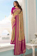 Trombone Yellow Patola Saree