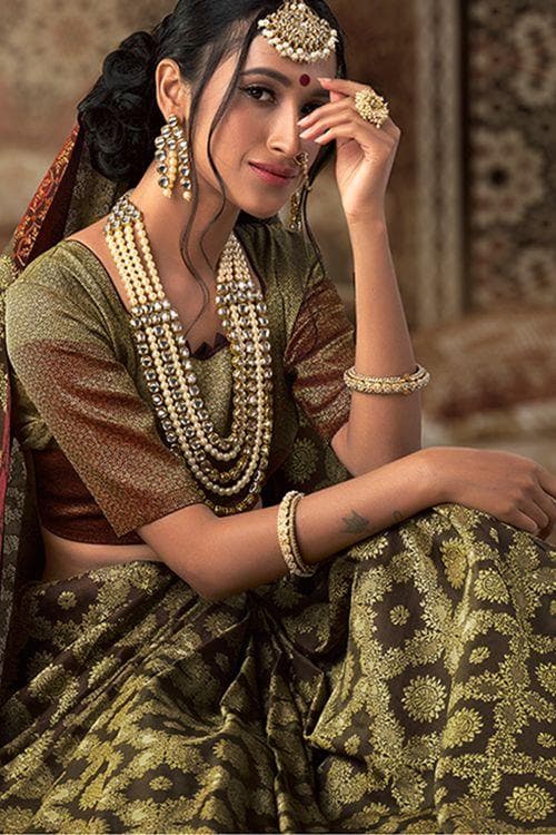 Patola Saree Uniform Green Patola Saree saree online