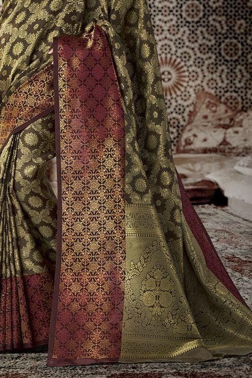 Patola Saree Uniform Green Patola Saree saree online