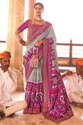 purple patola saree