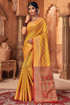 yellow saree