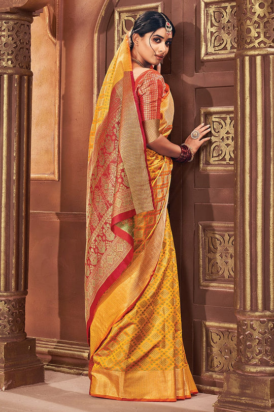 patola saree blouse design