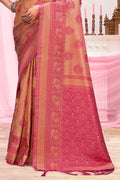 Pastel Maroon Kanjivaram Silk Saree