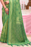 Parakeet Green Kanjivaram Silk Saree