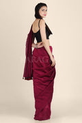 Pure Cotton Burgundy Red Handwoven Pure Cotton Saree saree online