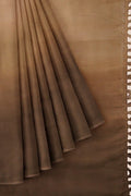Pure Cotton Caramel Brown Dual Tone Dyed Handwoven Mulmul Cotton Saree saree online
