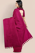 Pure Cotton Cheshire Pink Handwoven Mulmul Cotton Saree saree online