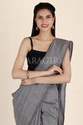 Pure Cotton Steel Grey Handwoven Pure Cotton Saree saree online