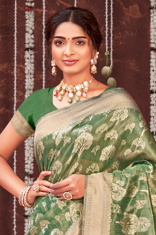 Heena Green Organza saree