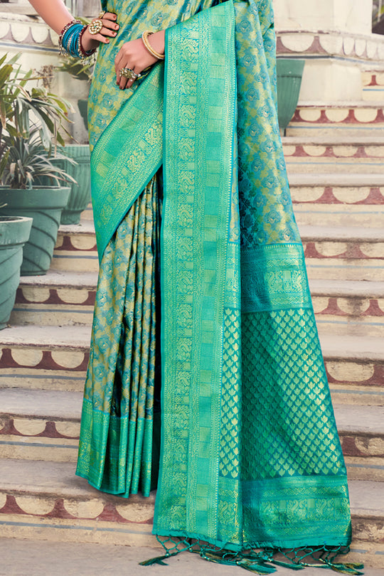 Sea Green Kanjivaram Saree