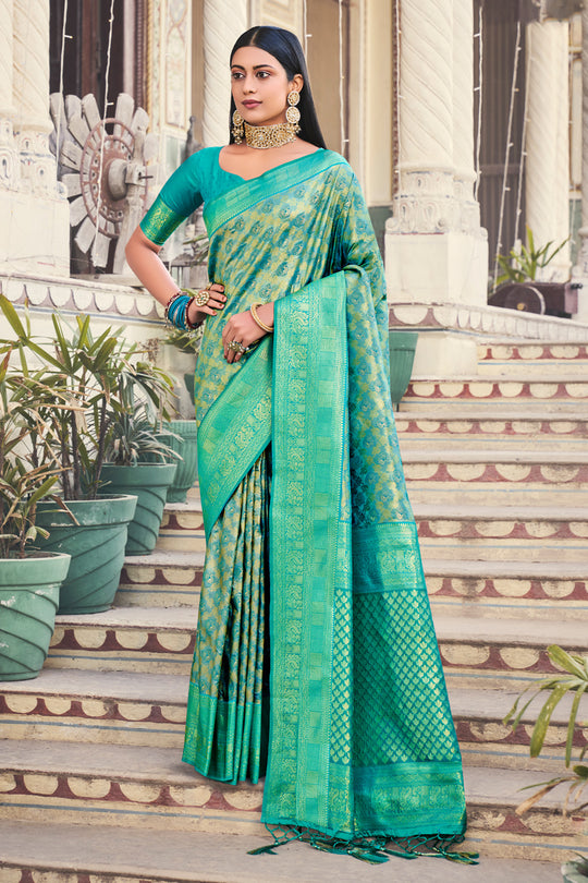 Sea Green Kanjivaram Saree