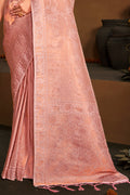 Flamingo Pink Kanjivaram Silk Saree
