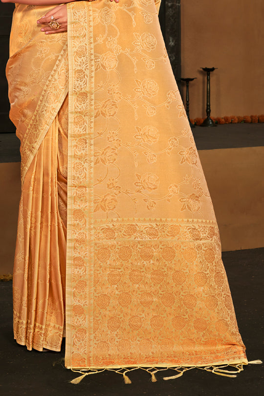 Lemon Yellow Kanjivaram Silk Saree