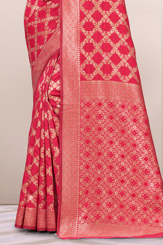 Taffy Pink Patola Silk Saree