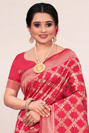 Taffy Pink Patola Silk Saree