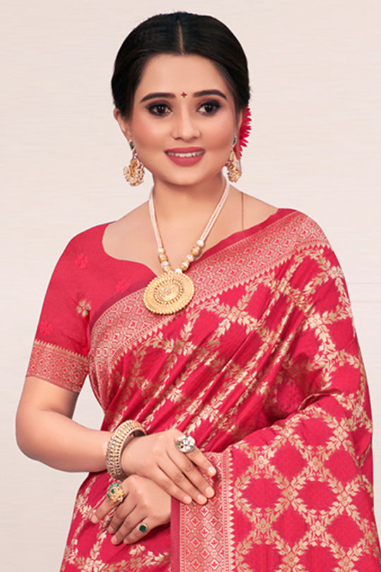 Taffy Pink Patola Silk Saree