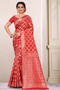 Tart Red Patola Silk Saree