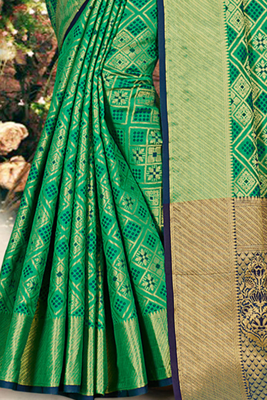 Emerald Green Patola Saree