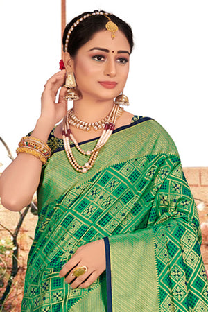 Emerald Green Patola Saree