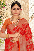 Tart Red Patola Saree