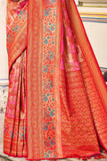 Crimson Red Kanjivaram Silk Saree