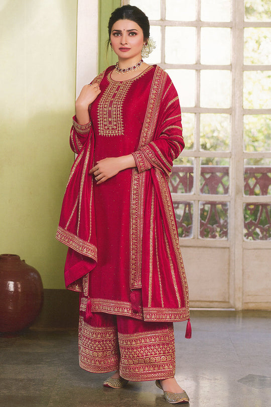 red salwar suit