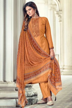 Apricot Orange Salwar Suit