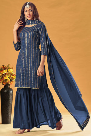 Azure Blue Salwar Suit