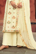Salwar Suit Banana Yellow Banarasi Salwar Suit - Unstitched saree online