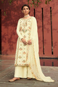 Salwar Suit Banana Yellow Banarasi Salwar Suit - Unstitched saree online