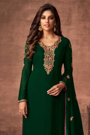 Basil Green Salwar Suit