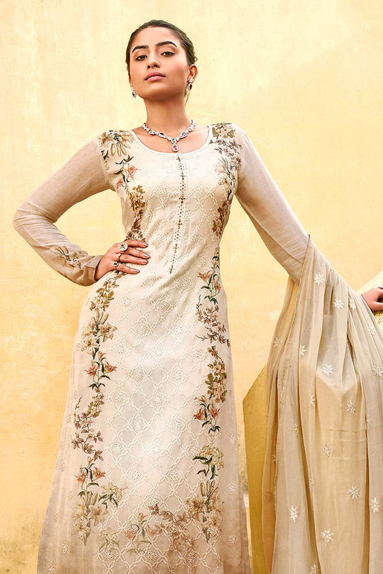 beige salwar suit