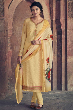 Blonde Yellow Salwar Suit