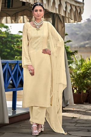 Blonde Yellow Salwar Suit