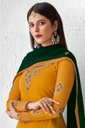 Salwar Suit Butterscotch Yellow Unstitched Salwar Suit saree online