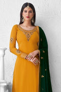 Salwar Suit Butterscotch Yellow Unstitched Dress Material saree online
