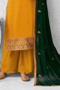 Salwar Suit Butterscotch Yellow Unstitched Dress Material saree online