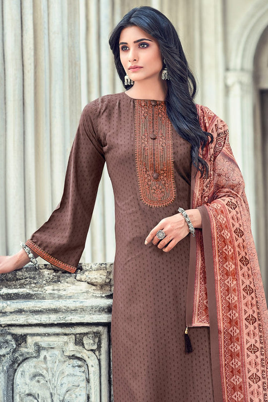 brown salwar suit