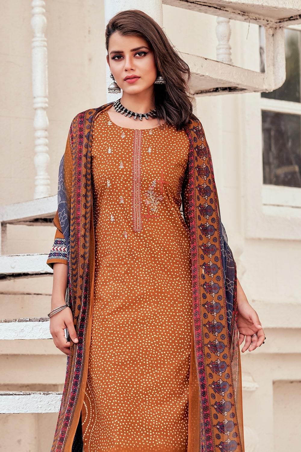 Orange salwar deals suit online