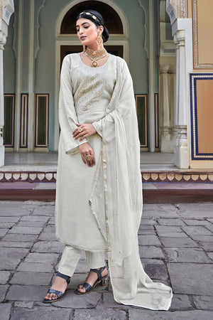 Cloud Grey Salwar Suit