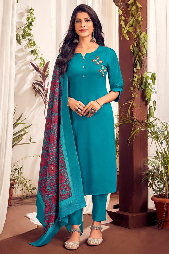 blue salwar suit