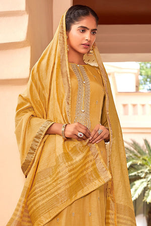 yellow salwar suit