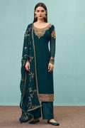 Salwar Suit Dark Green Georgette Salwar Suit- Unstitched saree online