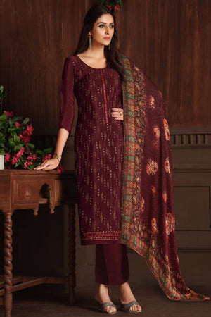 Dark Maroon Salwar Suit