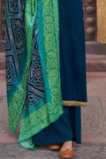 Salwar Suit Denim Blue Unstitched Salwar Suit saree online
