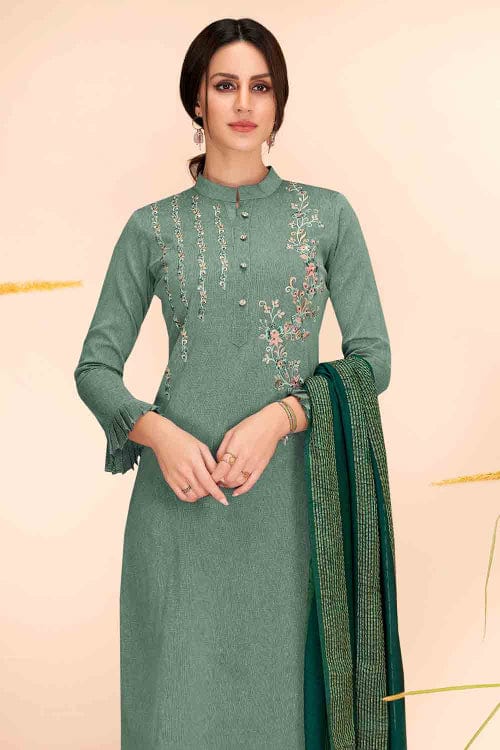 green salwar suit