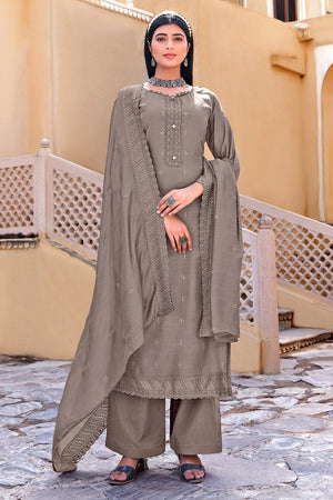Fossil Grey Salwar Suit