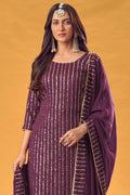 purple salwar suit